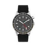 Men's Waterbury Timex Stainless Steel & Leather Strap Watch - Black