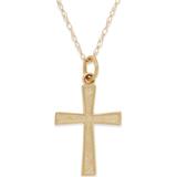 Small Cross Pendant Necklace in 14k Gold