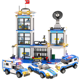Exercise N Play 736 Pieces City Police Station Building Kit Police Car Toy City Police Blocks Sets with Cop Car & Patrol Vehicles Gift for Boys Girls 6-12