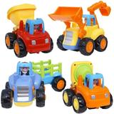 Friction Powered Car-Push and Move Toy Car Construction Vehicle Toy Suitable For 18 Months 2-6 Year Old Girl Boy Toddler Gift