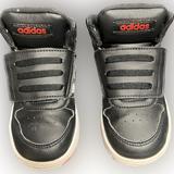 Adidas Shoes | Adidas Boys Velcro Leather Sneaker Size 9 Mint | Color: Black/White | Size: 9b