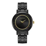 Caravelle by Bulova Women's Black Crystal Watch - 45L181, Size: Medium