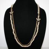 J. Crew Jewelry | Beautiful Bronze Gold And Pearl Necklace By J. Crew 30 | Color: Cream/Gold | Size: Os