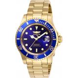 Invicta Pro Diver Men's 40mm Stainless Steel Gold Blue Dial Pc32