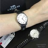 Coach Accessories | Coach Delancey Black Leather Strap Watch ( May Need To Change Battery) | Color: Black/Silver | Size: Os