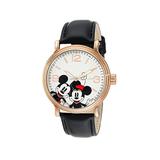 Disney Jewelry | Disney Men's Mickey Mouse Analog Display Analog Quartz Black Watch | Color: Black/Gold/Tan/White | Size: Os