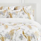 Pavo Bedding - Ivory/gold Queen Duvet Cover