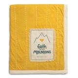 DEMDACO Lovey Blankets Yellow - Yellow 'Faith Can Move Mountains' Baby Blanket