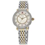 Michele Sidney Diamond Mother of Pearl Dial Two-Toned Stainless Steel Women's Watch MWW30B000002 MWW30B000002