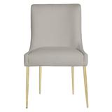Elinor Dining Chair - Brushed Gold - Velvet Grey