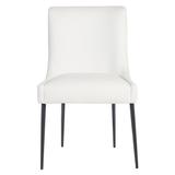 Elinor Dining Chair - Matte Black - Maxwell Linen Oyster