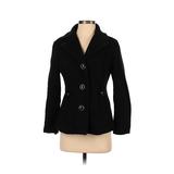 Kenneth Cole REACTION Jacket: Below Hip Black Solid Jackets & Outerwear - Women's Size Small