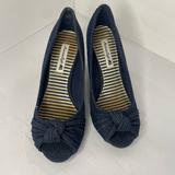 American Eagle Outfitters Shoes | American Eagle Womens Denim Wedge-Size 6.5w | Color: Blue | Size: 6.5