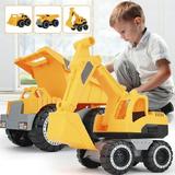 Jytue Construction Engineering Truck Models Vehicles Truck Toys Dump Truck Bulldozer Excavator Kid Learning Building Gift for 3 4 5 6 7 Year Olds Boy Toddler Children