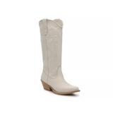 Steve Madden Windie West Cowboy Boot | Women's | White Leather | Size 11 | Boots | Block | Cowboy & Western