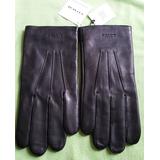 Coach Men's Leather Gloves:nwt Dark Saddle Or Black Xl 54182