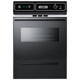 Summit 24" 2.9 cu. ft. Gas Wall Oven with Manual Clean - Black, Single Ovens | P.C. Richard & Son