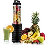 La Reveuse Smoothies Blender 300 Watt with 18 oz BPA Free Portable Travel Sports Bottle (black)