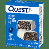 Quest Nutrition Hero Protein Bars Low Carb Gluten Free Cookies & Cream 4 Count