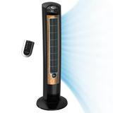Lasko 42 Wind Curve® Tower Fan with Sleep Mode and Remote Control T42050 Black/Woodgrain
