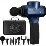 Lifepro Sonic Percussion Massage Gun Hand Held Massager for Muscle Pain Relief Blue