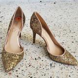 Jessica Simpson Shoes | Gold Glitter Glam Heels Jessica Simpson Size 7 | Color: Gold | Size: 7