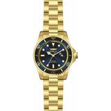 Invicta Men s Pro Diver Gold-Tone Steel Bracelet & Case Quartz Blue Dial Analog Watch 23388