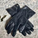 Coach Accessories | Coach Black Leather Gloves With Cashmere Lining | Color: Black/Brown | Size: Os