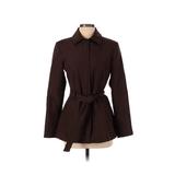 Kenneth Cole REACTION Jacket: Below Hip Brown Solid Jackets & Outerwear - Women's Size X-Small