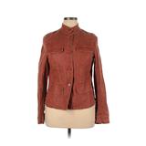 Kenneth Cole REACTION Jacket: Below Hip Brown Print Jackets & Outerwear - Women's Size 14