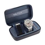 Nautica Men's Nst Stainless Steel And Silicone Watch Box Set Multi, OS
