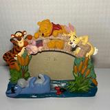 Disney Accents | Disney Winnie The Pooh Picture Frame Resin | Color: Blue/Orange | Size: Os