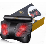 Men Who Have Everything Massage Pillow with Heat | Deep Kneading Heated Shiatsu Massager for Neck Back and Shoulder | Relaxation Gifts for Dad and Husband | Home and Car Use | Christmas Gifts For Men