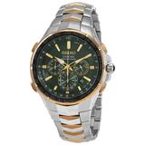 Seiko Coutura Perpetual World Time Chronograph Green Dial Men's Watch