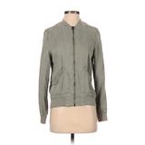 Kenneth Cole REACTION Jacket: Below Hip Green Solid Jackets & Outerwear - Women's Size Small