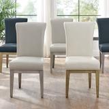 Corinne Dining Side Chairs, Set Of Two - Gray Wash/Marbled Navy, Gray Wash - Grandin Road