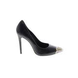 alice + olivia by stacey bendet Heels: Pumps Stiletto Chic Black Print Shoes - Women's Size 40 - Closed Toe