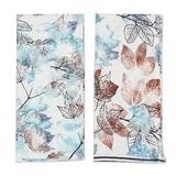 'Pair of Autumn-Themed Printed Cotton Dish Towels from India'