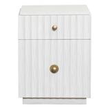 Fairfield Chair East Camden 2 - Drawer Vertical Filing Cabinet Wood in Brown/White/Yellow, Size 23.5 H x 17.5 W x 18.0 D in | Wayfair 8098-MF