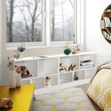 Latitude Run® Wood Storage Cube Bookcase, 2 Tier 5 Cube Open Shelf Storage Cabinet, Multipurpose Bookshelf, Display Cabinet Shelf For Living Room