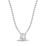 Ethique Lab Created Sterling Silver 1/4 Ctw Lab Grown Diamond Solitaire Pendant With Chain, White