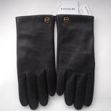 Coach Accessories | Coach Horse And Carriage Plaque Leather Tech Gloves L | Color: Black | Size: 8