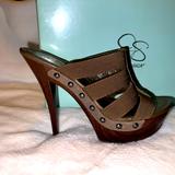 Jessica Simpson Shoes | Jessica Simpson Green Stiletto Heels | Color: Brown/Green | Size: 8
