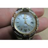 Seiko Ladies Solar Mother Of Pearl Sut068 Two Tone