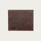 Lucky Brand Western Embossed Leather Bifold Wallet - Women's Accessories Clutch Wallet in Dark Brown
