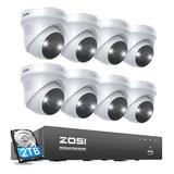 ZOSI 8Ch 5Mp Poe Nvr Video Enabled Dusk to Dawn Outdoor Security Wall Pack w/ Motion Sensor (pack of 8) in White | Wayfair 8SN-2255AW8-20-US-A10
