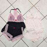 Victoria's Secret Intimates & Sleepwear | Ladies Lot Nightwear Lingerie Sleepwear Sets Sz Small Vs Victoria's Secret Lace | Color: Blue/Pink | Size: S