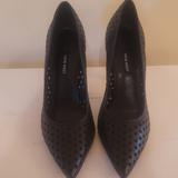 Nine West Shoes | Nwot Nine West Genuine Leather Black Pointed Toe Heels Shoes Size 10 | Color: Black | Size: 10