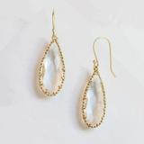 Anthropologie Jewelry | Anthropologie Gold & Clear Drop Earrings | Color: Gold | Size: Os