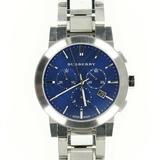 Burberry Accessories | Burberry Bu9363 Men's Silver Blue Face Stainless Chronograph Watch 06565 | Color: Blue/Silver | Size: Os